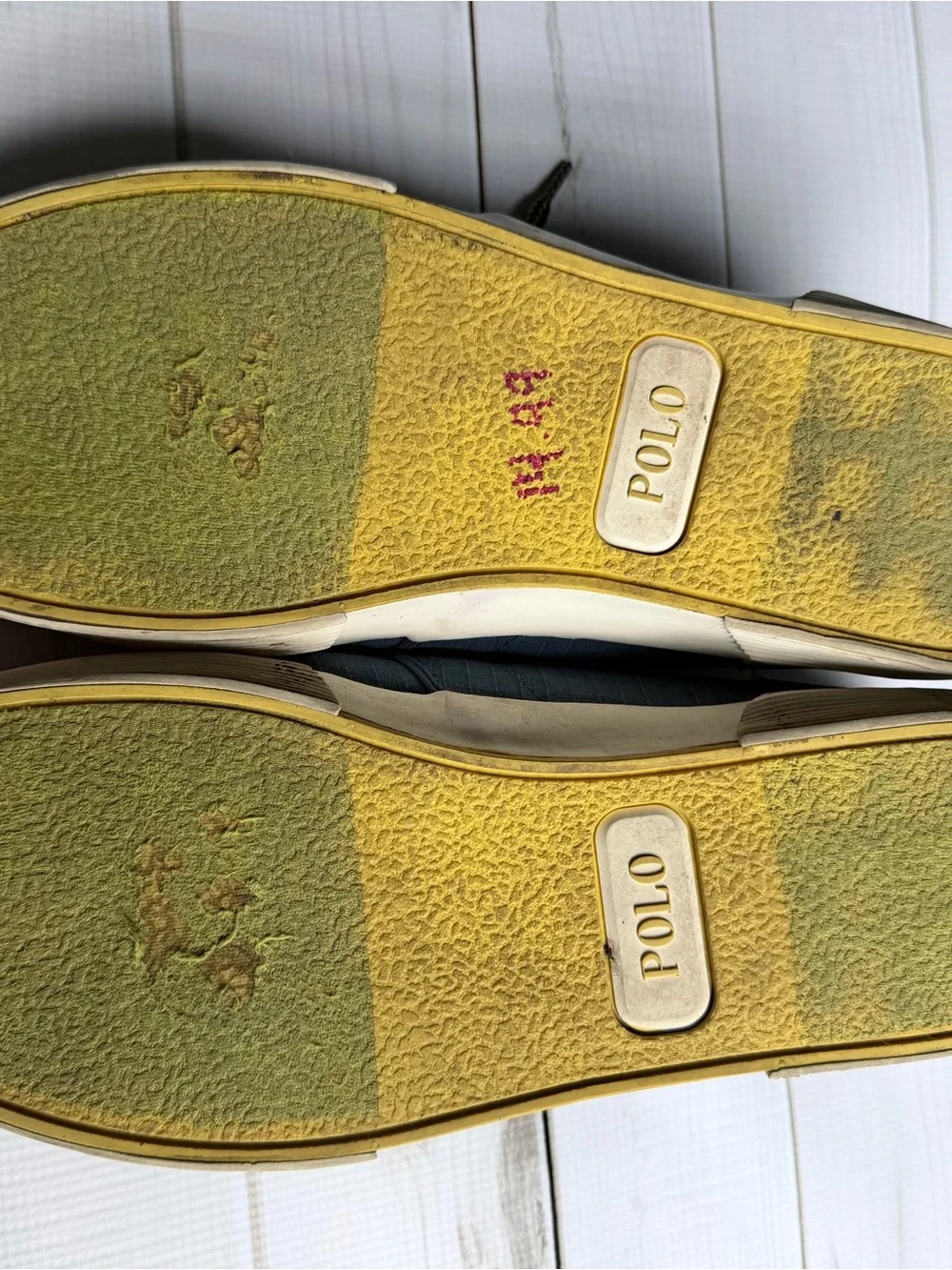 Polo by Ralph Lauren Blue Chukka Boots with Yellow Logo
